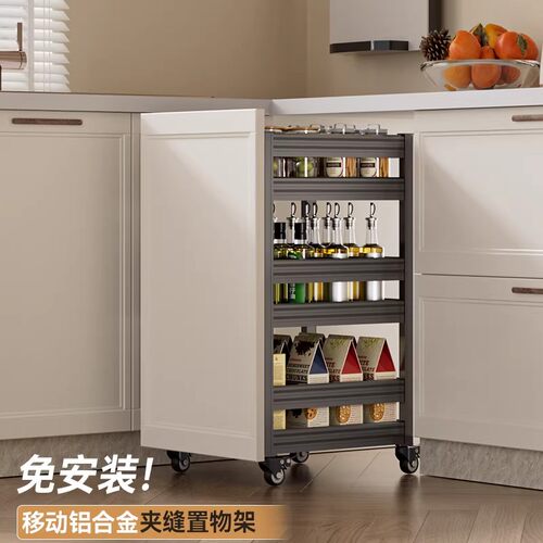 厨房推车可装门板夹缝调料置物架