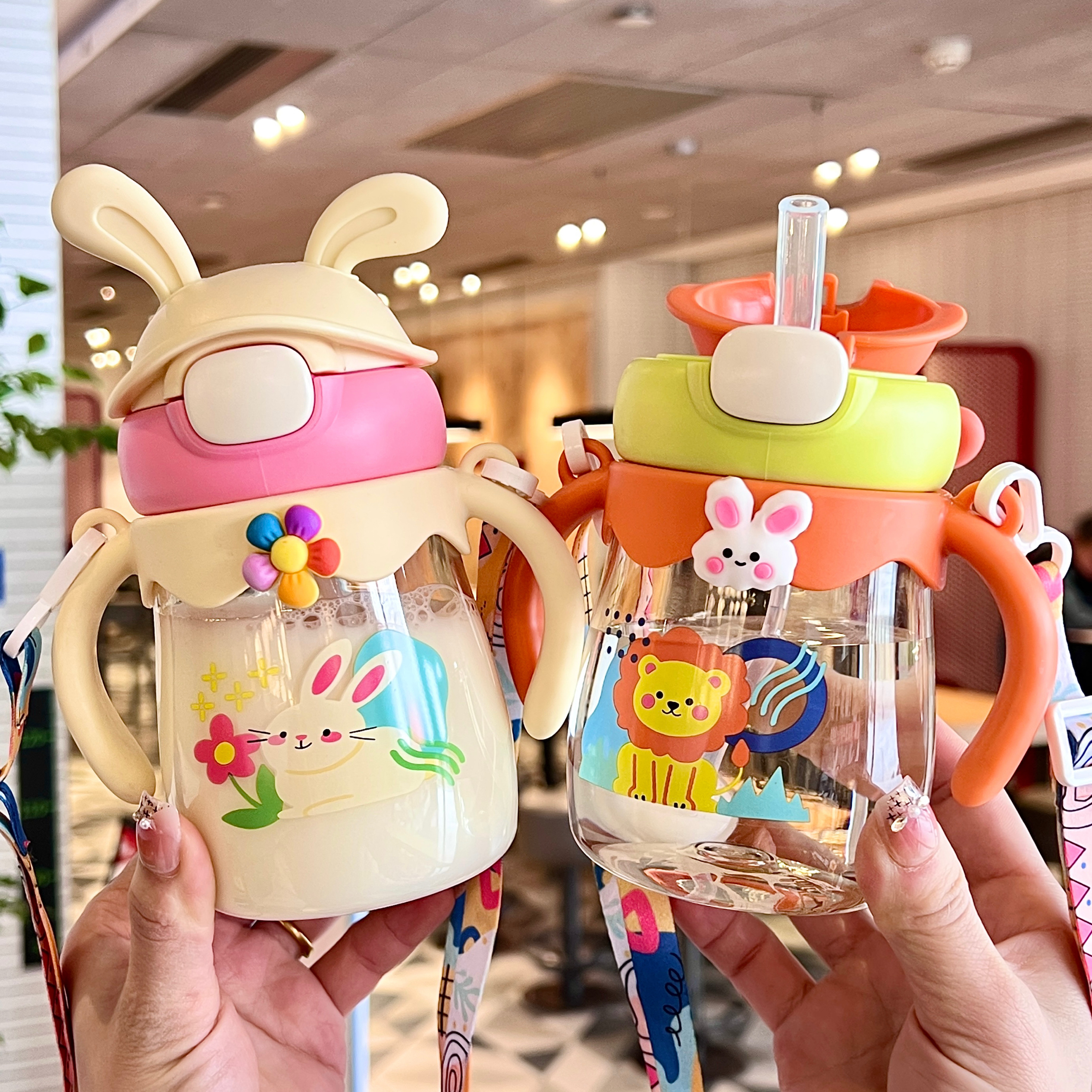 儿童水杯新款3岁宝宝小杯子专用学饮杯喝水吸管水壶婴幼儿饮水杯