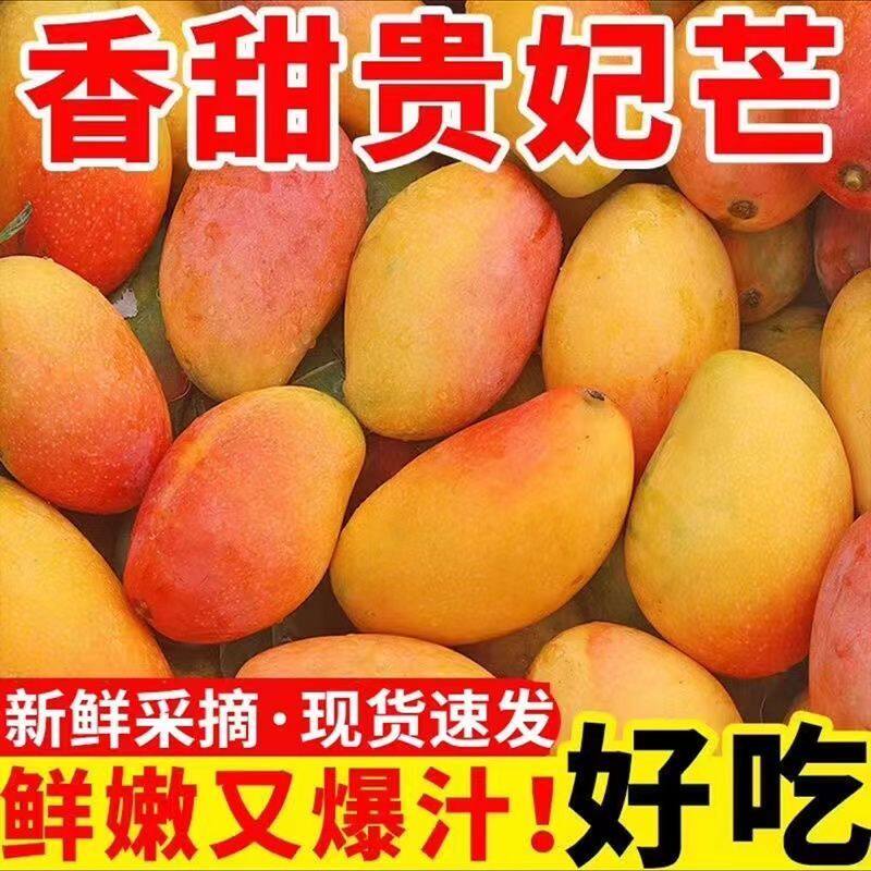 新鲜现摘贵妃芒果皮薄核小香甜多汁