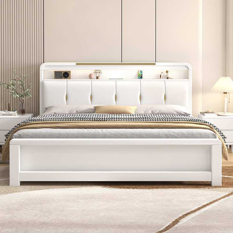 北欧实木床现代简约奶油风1.8米双人床轻奢主卧1.5米单人经济婚床,模玩/动漫/周边/娃圈三坑/桌游,模型制作工具/辅料耗材,淘宝优惠券,粉丝福利购,淘宝优惠卷