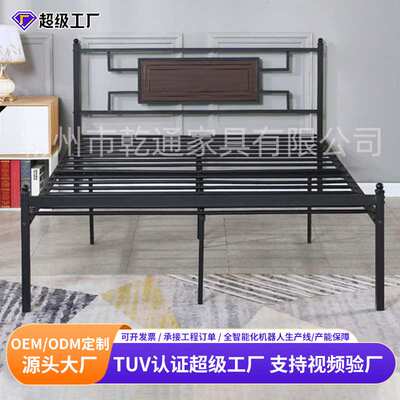 新款铁艺床双人床 家用卧室便捷铁架床易拆卸酒店公寓双人铁床
