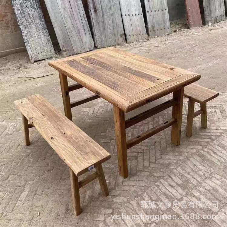 老榆木门板桌实木桌桌子风化餐桌茶桌长条凳餐厅宴会桌椅庭院饭桌,模玩/动漫/周边/娃圈三坑/桌游,模型制作工具/辅料耗材,淘宝优惠券,粉丝福利购,淘宝优惠卷