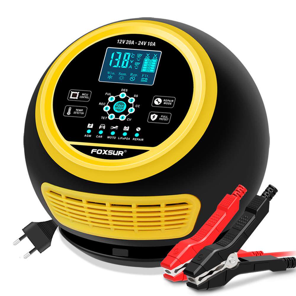 FOXSUR 20A地球仪款12V24V大功率便携式汽车卡车大电瓶快速充电器
