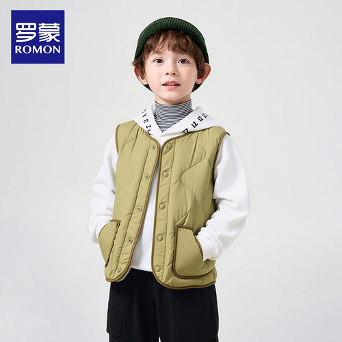 罗蒙儿童羽绒马甲冬新款