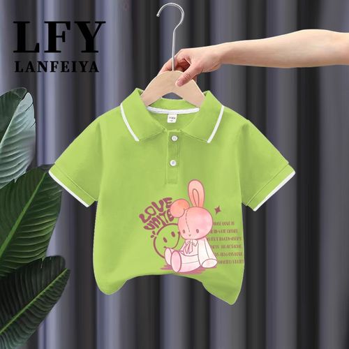 儿童POLO衫短袖夏季男童女童翻领T恤宝宝夏天薄款休闲中小童上衣t