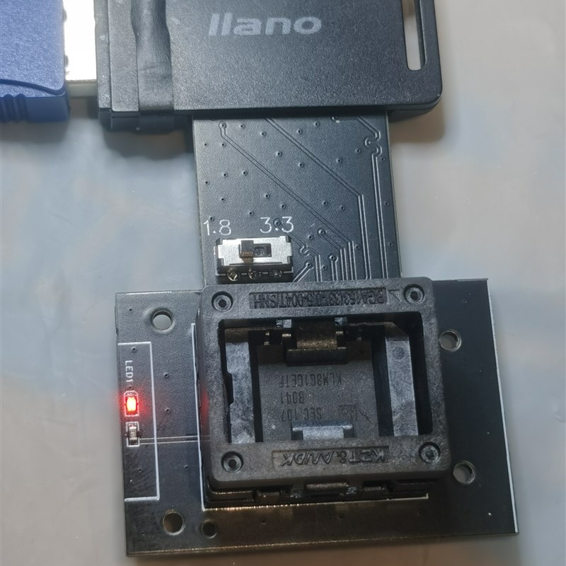 Emmc活结座转接板,支持809编程器ISP读写,支持读卡器读写,