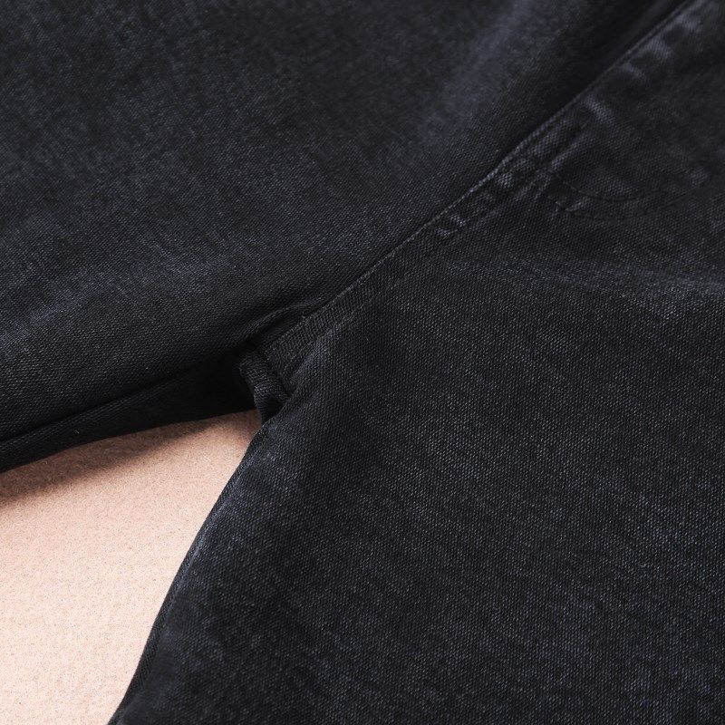 女童黑色棉裤冬季加绒加厚外穿超厚保暖儿童女中大童小脚牛仔裤子