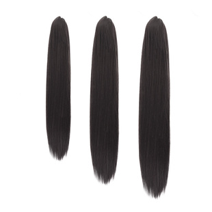 汉服假发古风盘发包抓夹马尾直发古装发髻男女仙侠假发片日常造型