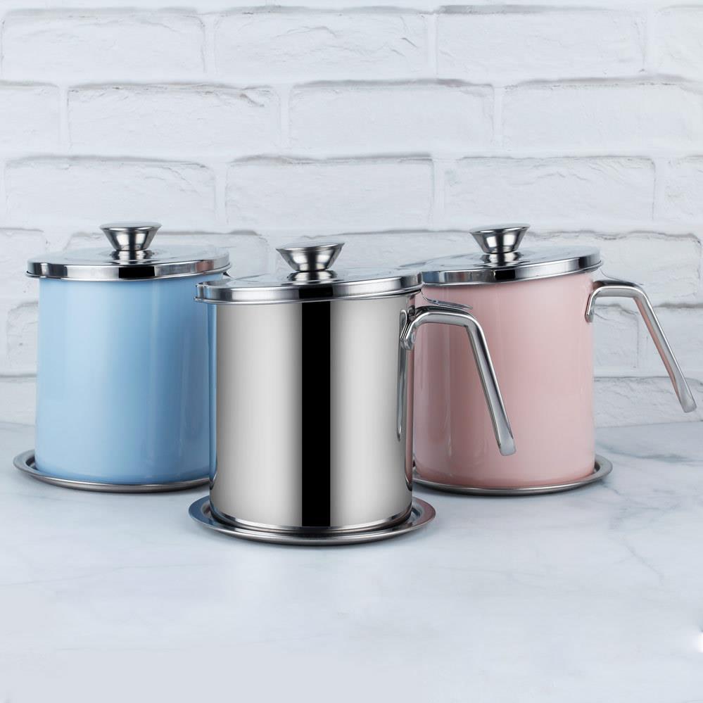 304不锈钢油壶 大容量过滤油渣猪油储油罐 厨房家用防漏油瓶