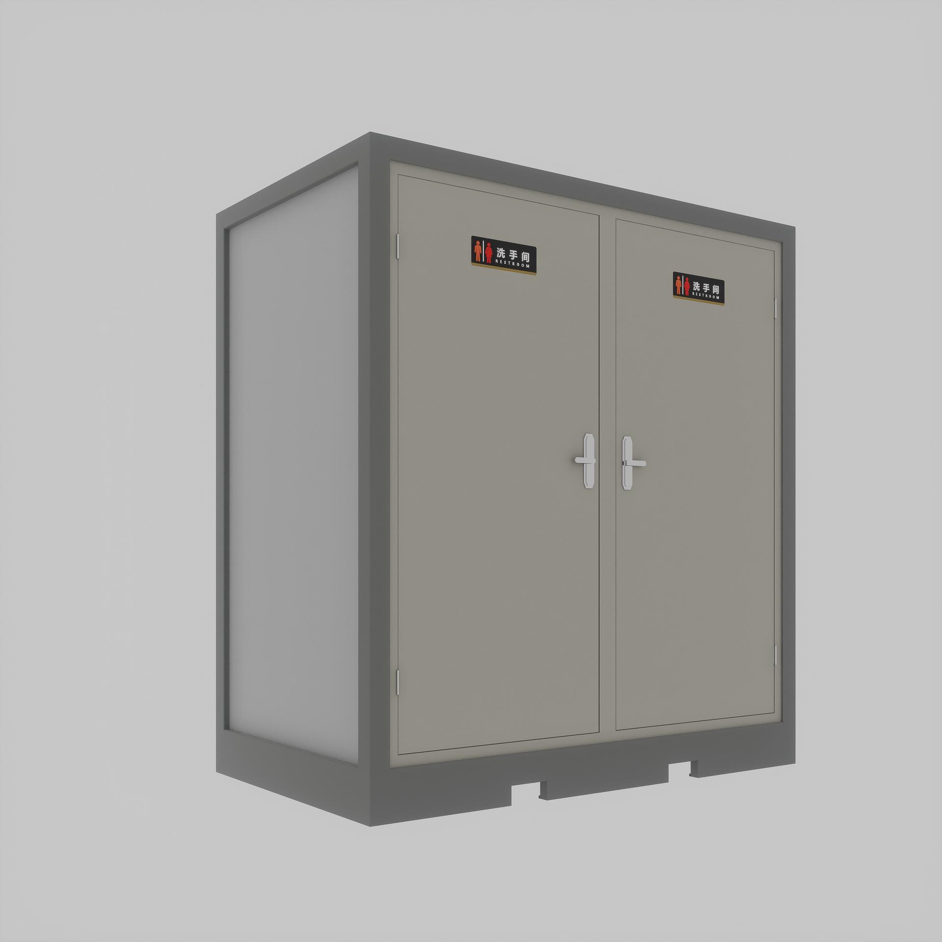 户外简易双蹲坑移动厕所卫生间环保快速拼装公园应急景区工地拼接