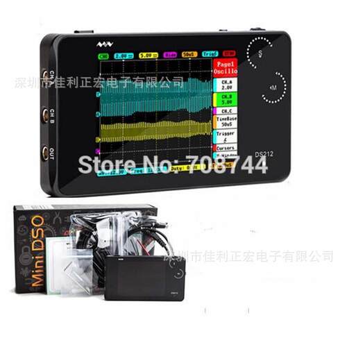 DS212 DSO212 minidso便携示波器 采样10M 带宽1M 双通道 示波器