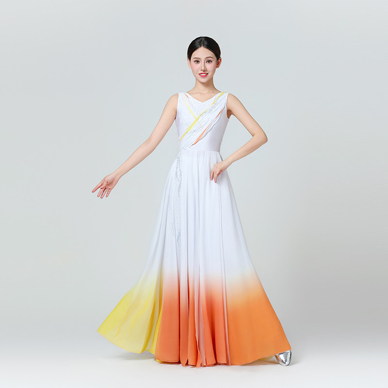 荃婉漫漫长河新款大摆裙民族舞蹈中国风古典舞女款现代舞演出服