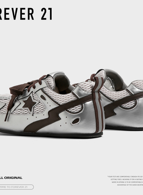 F21大头内增高德训鞋女2025新款秋季软底轻便休闲时尚复古泡芙鞋