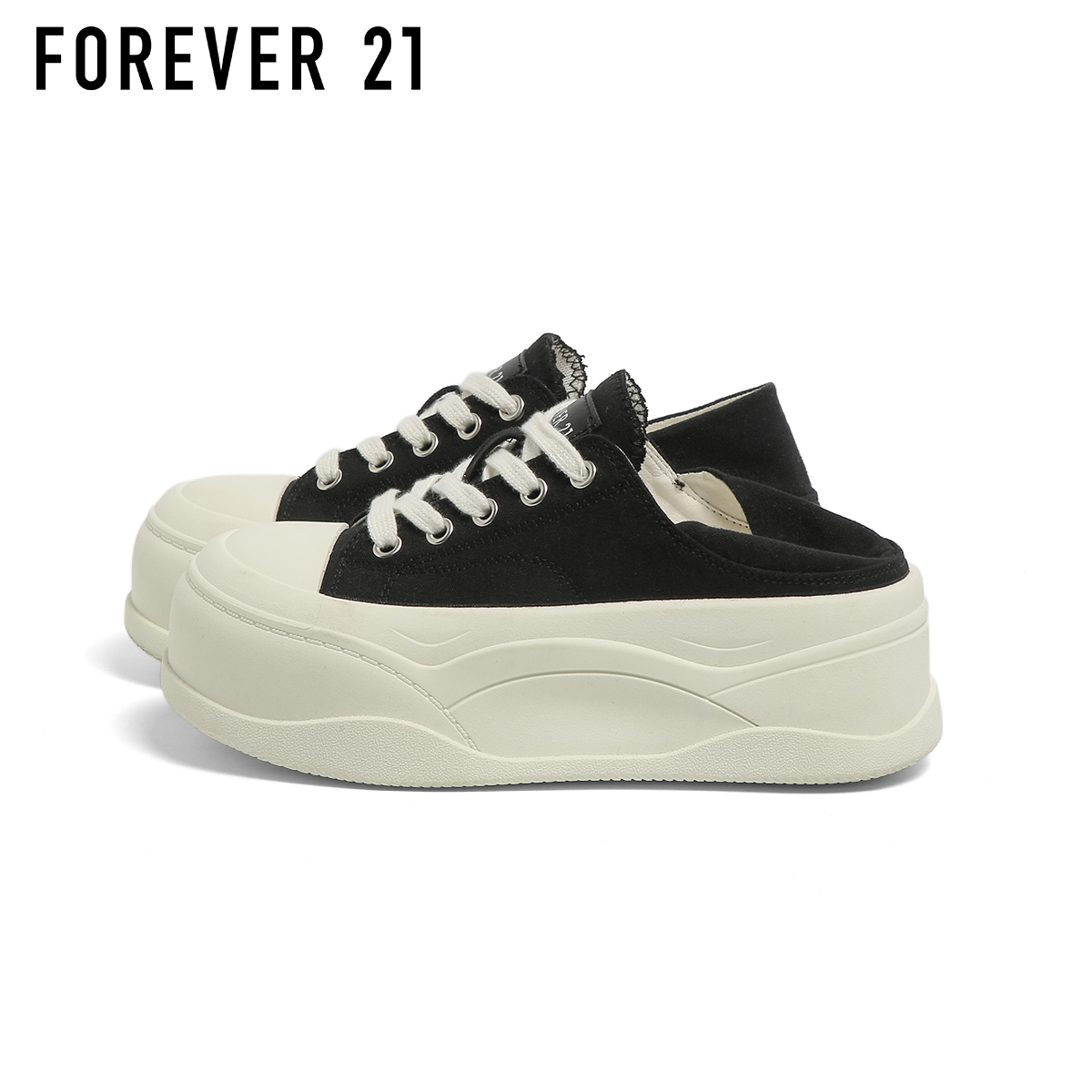 F21厚底增高6cm帆布鞋女款