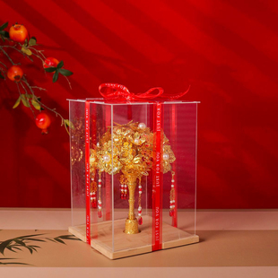 结婚新娘金色手捧花diy材料包高级手工秀禾服成品花束权杖礼物