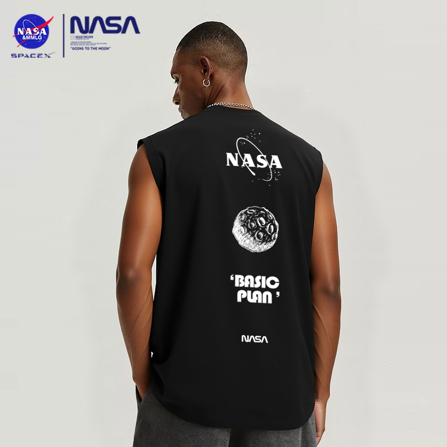 nasa官方旗舰店正品美式无袖背心