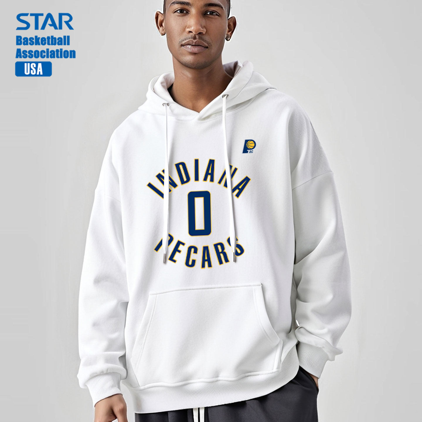 步行者哈利伯顿美式球衣篮球卫衣