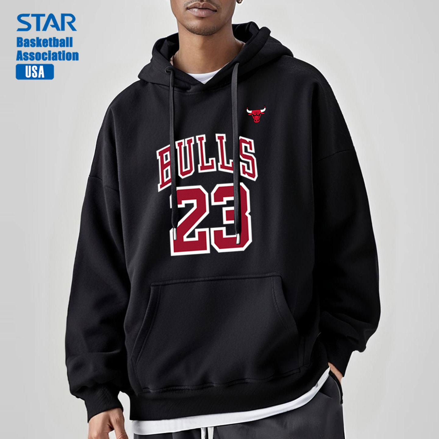 公牛队复古经典球衣篮球运动卫衣