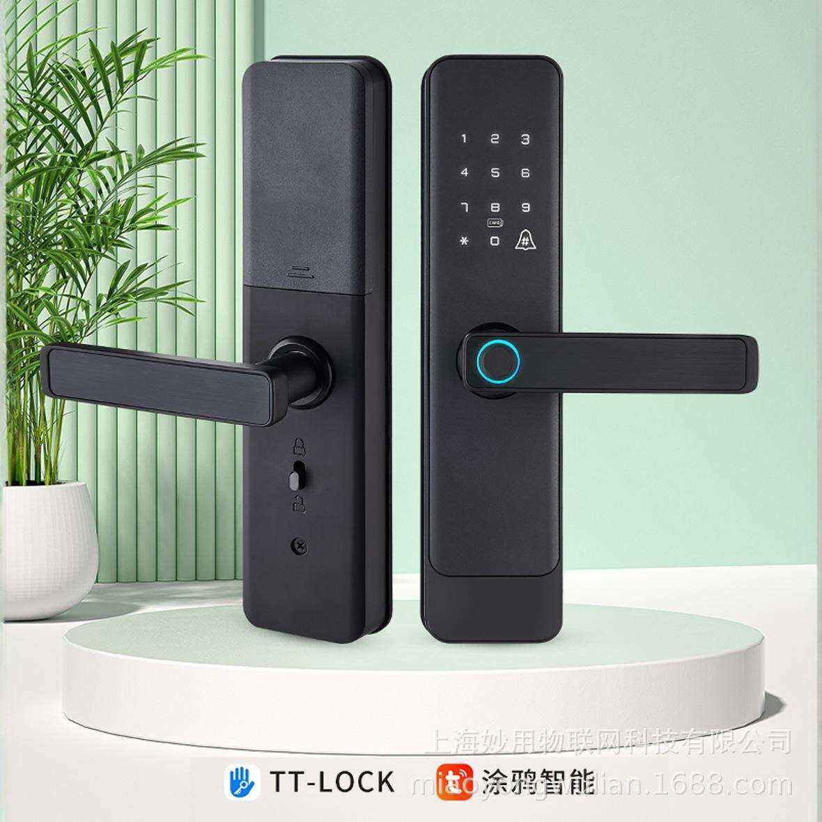 室内木门指纹锁办公室密码锁家用门锁卧室房间门民宿电子锁智能锁