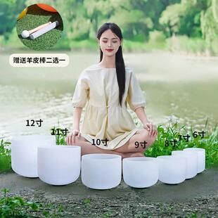 专业级标准音水晶音钵432hzA级准音水晶歌唱碗品质水晶疗愈音钵