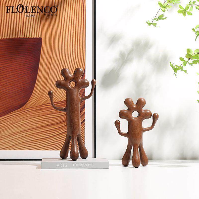 极简原木风抽象木人花树脂摆件样板间电视柜儿童房桌面趣味装饰品,畜牧/养殖物资,畜牧/养殖器械,淘宝优惠券,粉丝福利购,淘宝优惠卷