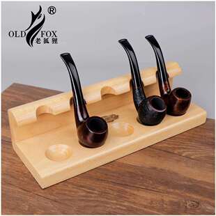 OLDFOX-老狐狸实木烟斗架五位烟斗座配件L型2位5位7位烟斗展示架