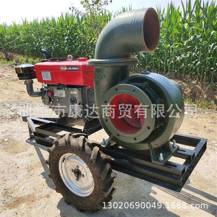 抽水排水泵图片建筑工地出水泵小型抽水泵柴油35马力12寸混流泵