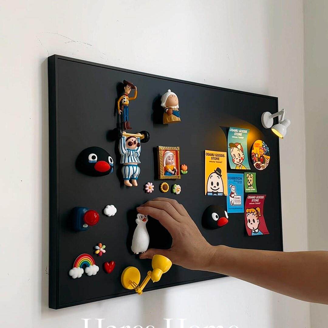 磁吸黑板电表箱遮丑配电箱遮挡装饰画免打孔新款冰箱贴展示板