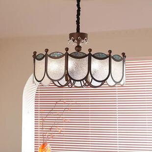 客厅吊灯中古风复古美式大厅主灯2025年新款法式餐厅灯宋氏美学灯