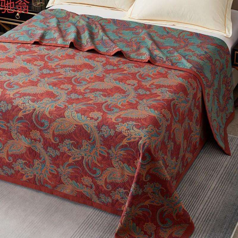 贵气大床2米加厚全棉床单A类色织多层纱多功能盖毯榻榻米纯棉床盖