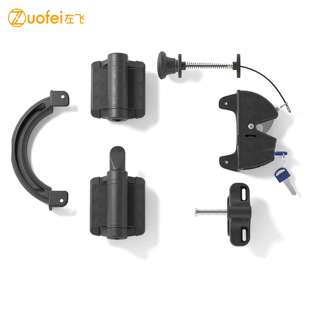 美式可调篱笆栅栏门铰链套件尼龙合带尼龙带钥匙带拉绳子锁带拉手