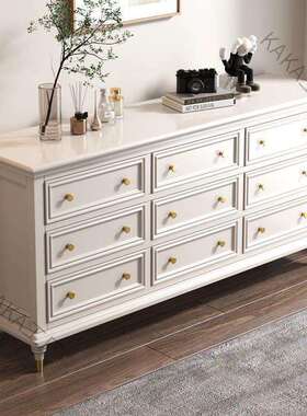 LCP2实木斗柜美式床尾抽屉柜卧室收纳柜现代客置物储物柜斗橱