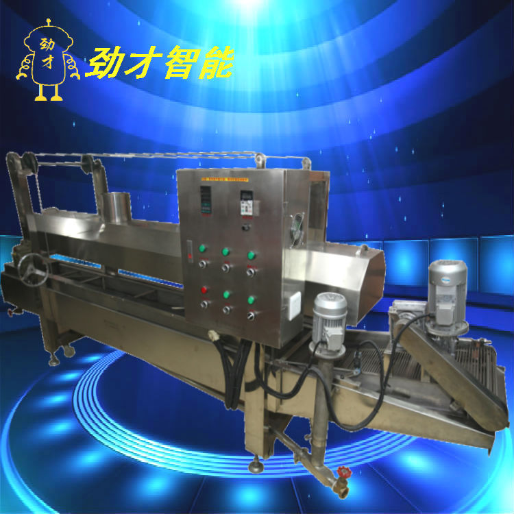 供应麻花油炸流水线劲才全自动连续双网带麻花油炸成套设备