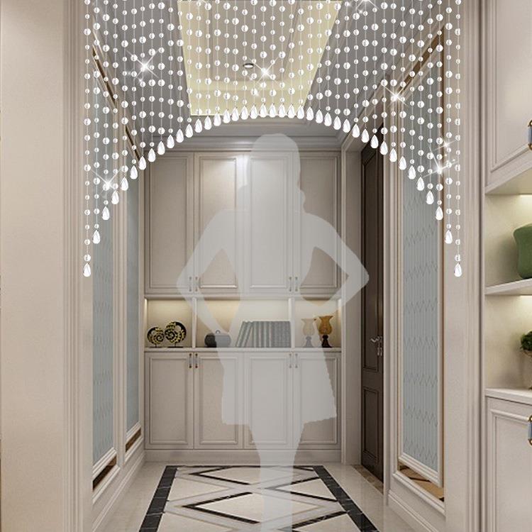 水晶门帘珠帘玄关隔断挂帘家用卧室客厅卫生间装饰免打孔新款成品