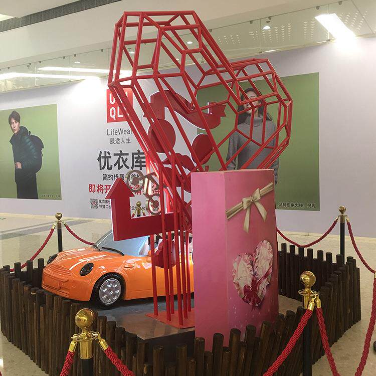 玻璃钢卡通汽车道具商场美陈DP玻璃钢汽车公仔道具