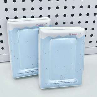海盐系列PU皮面迷你相册三寸拍立得追星卡册爱豆小卡收纳册
