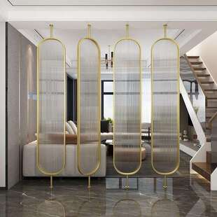 屏风玻璃隔断客厅入户玄关家用遮挡屏风创意装饰轻奢办公室隔断墙