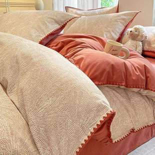 秋冬季 加厚150x200单人被罩三件套3 磨毛被套单件全棉纯棉2024新款