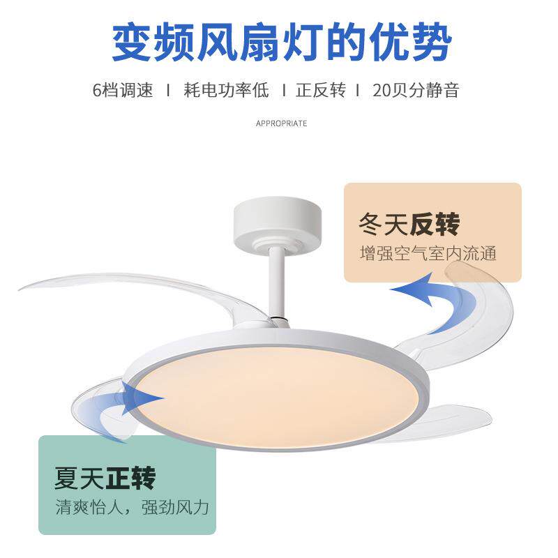全光谱42寸超薄侧发光面板灯罩款隐形风扇灯48寸