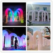 充气流光拱门气模七彩变色LED灯光拱门商场美陈装 饰网红打卡拍照
