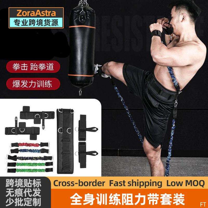全身阻力训练器阻力带套装健身出拳击跆拳道弹跳力量训练弹力带