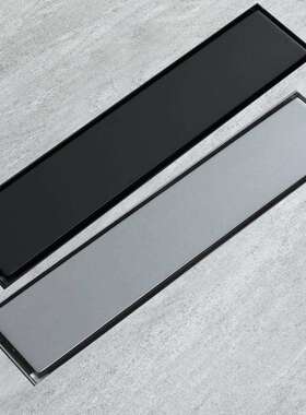 HIDEEP304不锈钢长地漏黑色配翻版防臭300*68mm现代简约