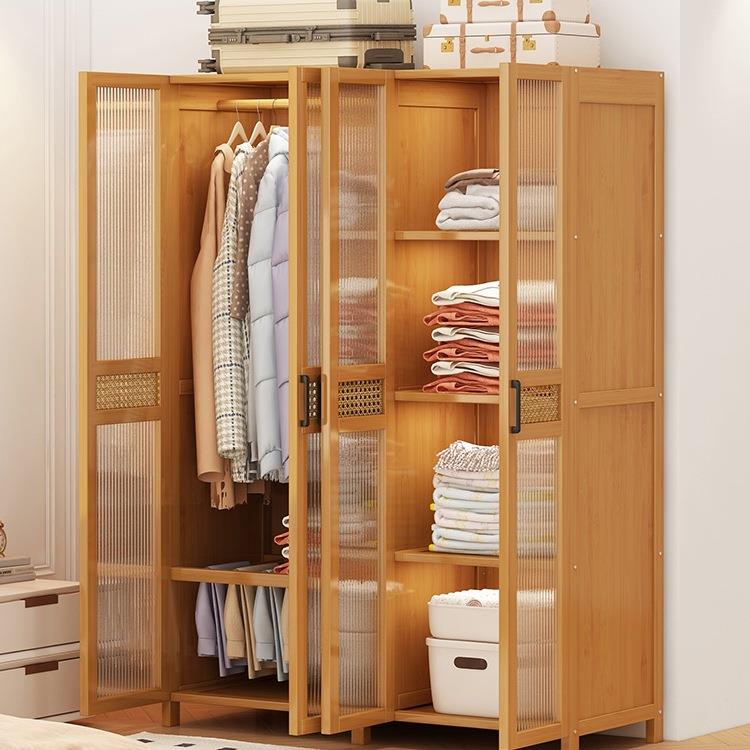 衣柜卧室家用简易组装儿童实木衣橱新款2024结实耐用出租房用