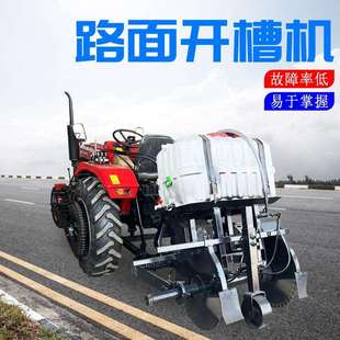 市政施工马路切割机水泥沥青路面切缝机双锯片可单边行走