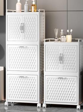 脏衣篮家用衣服收纳F990分置物架带轮层浴开式室可折叠门收纳柜脏