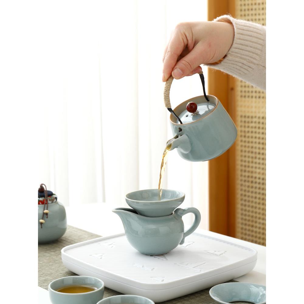 旅行茶具小套装一壶四杯便携式包户外家用露营日式功夫泡茶壶