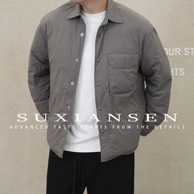 【大头叔叔】秋冬翻领纯色休闲排扣高级感面包羽绒服DDY75381