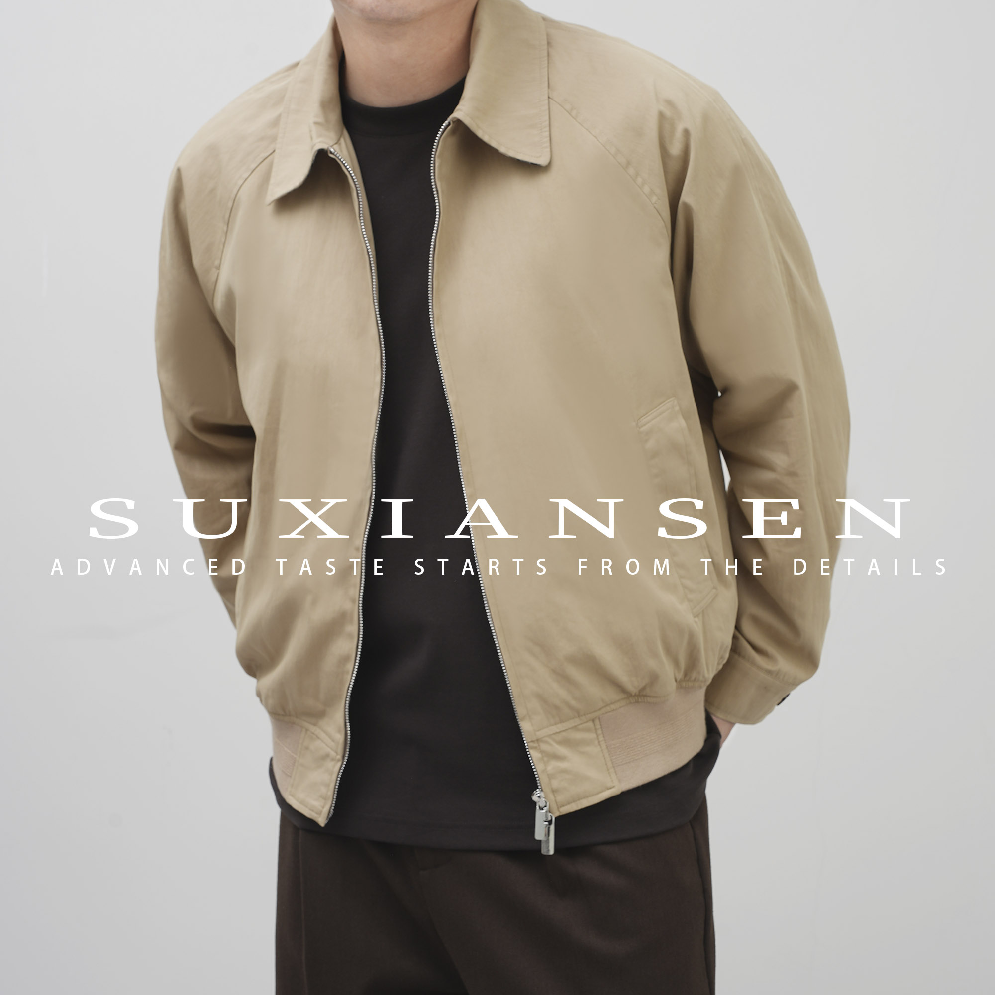 【大头叔叔】秋季复古老钱风百搭翻领拉链外套DDW7809