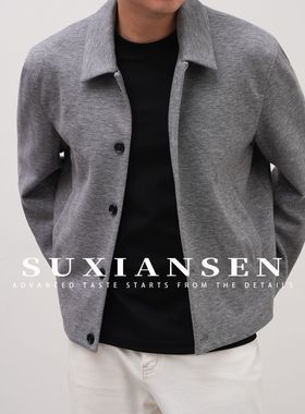 【大头叔叔】秋季老钱风羊毛混纺面料翻领休闲外套DDW7813