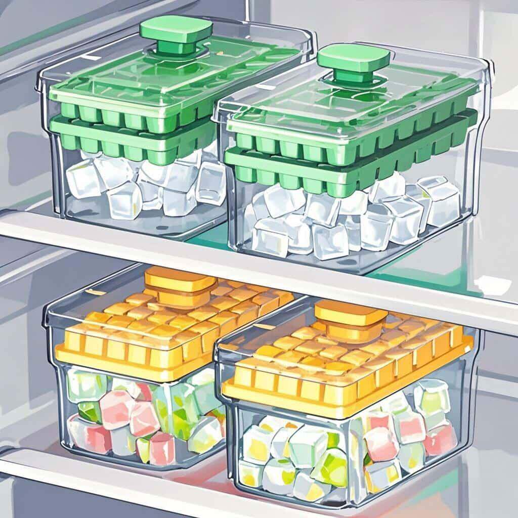 一键按压式冰格冰块模具家用易脱